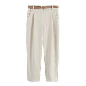 Nuovi <span class=keywords><strong>Pantaloni</strong></span> Casual da Donna Primavera 2026, Vita Media, in Poliestere, Eleganti e alla Moda <span class=keywords><strong>con</strong></span> <span class=keywords><strong>Cintura</strong></span>, Gamba Dritta - Product Image 4