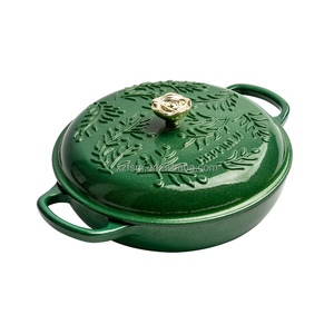 Factory Whole <strong>Sale</strong> 26cm Enameled Cast Iron Kitchen Cookware Set <strong>Paella</strong> <strong>Pan</strong> Braiser Roasting Pot Casseroles Collection - Product Image 1