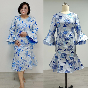 Vestidos de Lino de Lujo para Mujer, Talla 3XL, para Invitadas de Boda, para Iglesia, para Mujeres Negras - Product Image 3
