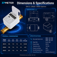 Compteur d'eau ultrasonique domestique OEM personnalisé IP68, neuf, intelligent, numérique, haute performance, mesure précise, durée de vie de 12 ans