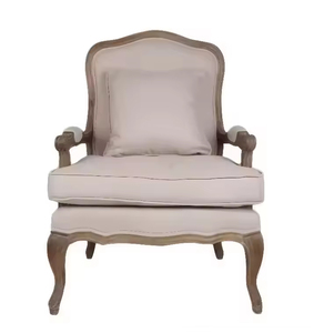 Poltrona in Legno Stile Francese Antico per Casa, Hotel, <span class=keywords><strong>Salotto</strong></span>, Arredamento Soggiorno, Comoda e Morbida Poltrona Divano - Product Image 4