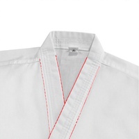 Uniforme de karaté en gros respirant et infroissable, personnalisable avec logo, échantillon disponible pour enfants et adultes, idéal pour l'entraînement en dojo et les arts martiaux.