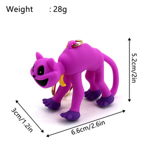 Porte-clés en PVC Creepy-Cute Smiling Critters : Pendentif Monstre à Grande Bouche - Product Image 2