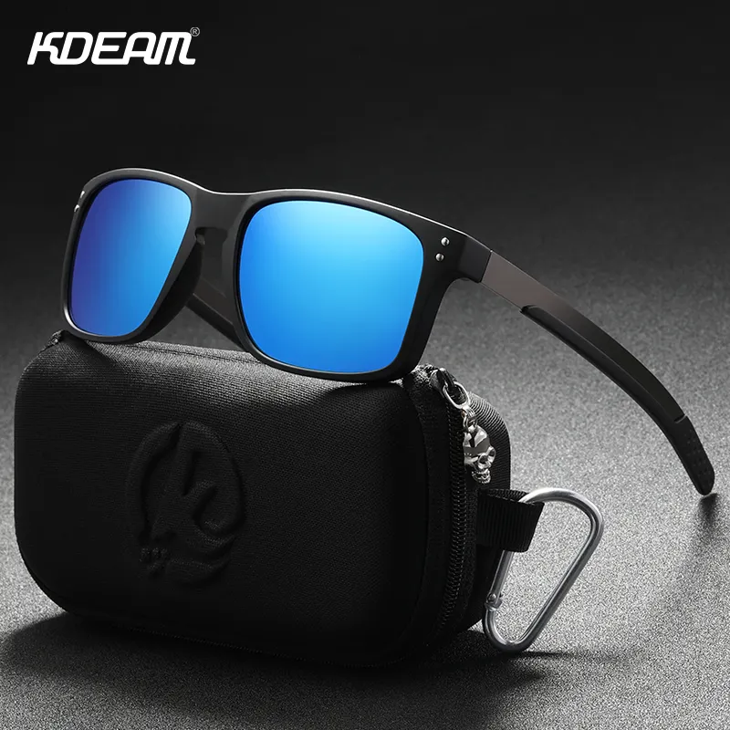 KDEAM High Quality Sport TR90 Fashion Metal Sunglasses Men Women Polarized Sun Glasses Custom