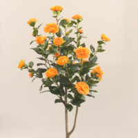 JWS4018 Fleur de Camélia Artificielle Plante en Pot Fourniture de Haute Qualité Fleur de Camélia Décoration de Maison Paysage Arbre de Fleurs