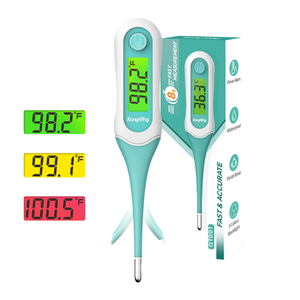 Termometro Digitale Impermeabile per Uso Domestico QT001, Lettura Rapida in 8 Secondi, per Adulti e Bambini, Retroilluminazione a 3 Colori, Precisione 0,2°C, in Plastica, per Uso Orale e Rettale - Product Image 1