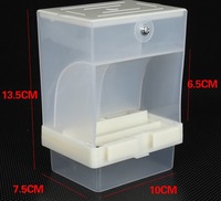 Mangeoire automatique pour oiseaux en plastique avec système anti-éclaboussures, capacité de 5 L, pour utilisation en cage intérieure, design rectangulaire