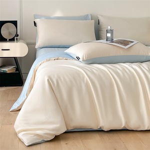 Mùa Hè Cao cấp Mát Băng Lụa Bốn Mảnh Thiết Lập Mượt Khỏa Thân Ngủ Mát Tấm Chăn Bìa Bộ Đồ Giường - Product Image 2
