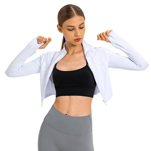 Màu Sắc Mới Thể Thao Yoga Tops Zip Tập Thể Dục Yoga Hai Mặt Khỏa Thân Áo Khoác Quần Áo Thể Thao Yoga Áo Khoác Phụ Nữ Phòng Tập Thể Dục Áo Khoác - Product Image 4
