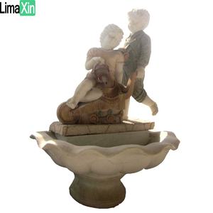 लोकप्रिय प्राकृतिक पत्थर संगमरमर पानी के फव्वारे संगमरमर एंगेल फाउंटेन संगमरमर करूब फाउंटेन - Product Image 4