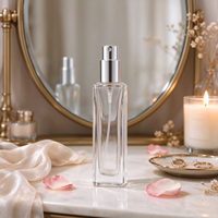 Flacon pulvérisateur de parfum rectangulaire en verre 3ml 5ml 8ml 10ml 20ml 30ml vide rechargeable échantillon de parfum sérigraphié avec bouchon à vis