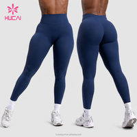 OEM HUCAI Logo personnalisé Leggings de sport et de yoga taille haute effet ventre plat grande taille pour la gym et le fitness