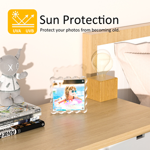 Clear Scalloped Booth Photo <strong>Frame</strong> 5x5, <strong>Perspex</strong> Square <strong>Picture</strong> <strong>Frame</strong>, Acrylic Photo <strong>Frame</strong> for 5x5, 4x4, 3x3 <strong>Picture</strong> Display - Product Image 5