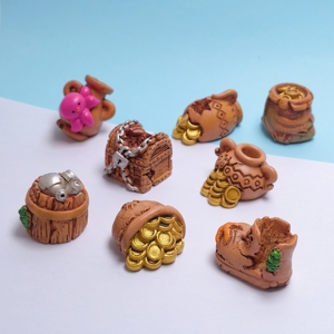 100 pièces assorties de mini-coffres au trésor pour aquarium, figurines miniatures, boîtes à pièces d'or, ornements pour artisanat et jardins féeriques - Product Image 3