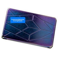 Cartera Metálica Personalizada de Titanio Quemado con Bloqueo RFID, Grabado Láser, Servicio de Mecanizado por Electroerosión por Hilo y Brochado para Hombre