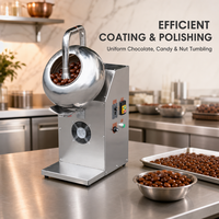 Nouvelle Conception Machine à Enrober et Polir les Arachides 3-50kg/lot, Machine à Enrober au Sucre et au Chocolat pour la Fabrication de Chocolats