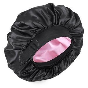 Gorro de Dormir de Seda Real para Hombre y Mujer, para Cabello Rizado, Doble Capa, Ajustable, Antideslizante, Regalo Promocional - Product Image 3