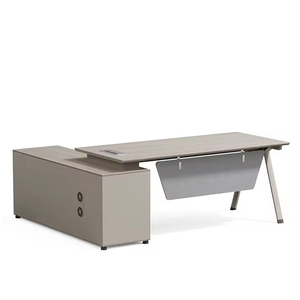Bureau de direction moderne <span class=keywords><strong>Table</strong></span> de directeur de patron Bureau en L direct d'usine avec armoire latérale - Product Image 1