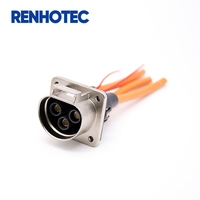 Connecteur de prise HVIL 35A droit en métal pour véhicule électrique haute tension type 36 mm