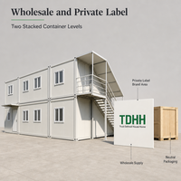 TDHH Zweistöckiges Container-Wohnheim mit Außentreppe aus Stahl, Großhandel OEM ODM Lieferant für Camps