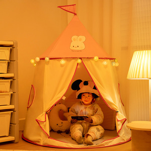 Tente pour enfants, tente intérieure pour petite fille, château de princesse, salle de jeux pour bébé à la maison, jouets pour filles, lits séparés, yourtes pour <span class=keywords><strong>dormir</strong></span> - Product Image 1