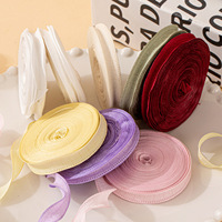 Ruban plissé en polyester Qibai de 1 cm avec ourlet festonné et nœud papillon fait main pour boîtes cadeaux de pâtisserie et emballages floraux