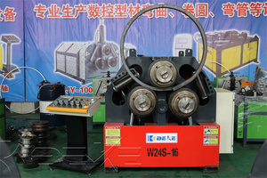 Thủy lực dải kim loại ống Ống hồ sơ Máy uốn 3 con lăn 360 độ - Product Image 3