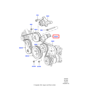 Tensor de Correa de Distribución para Range Rover Sport Discovery 3/4 L320 L319 3.0L Diésel V6 306DT 276DT LR013506 - Product Image 2