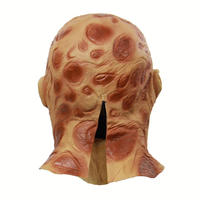 Nicro-masque intégral Horrible, masque de fête d'horreur, tête de terreur, couvre-chef, masque Grimace, masque de Zombie brûlé, masque moche et désagréable