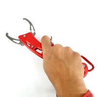 Pince de pêche en alliage d'aluminium très vendue avec corde de sécurité et pince à poisson, accessoires de pêche portables et durables pour la pêche en rivière