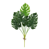 Feuilles de bananier artificielles en plastique de haute qualité, 7 feuilles, plante de cannage, plante de tortue, aménagement paysager, feuilles de taro de printemps