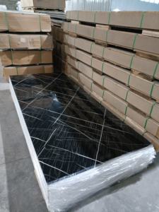 แผ่นพีวีซีติดผนังลายหินอ่อน UV กันน้ำคุณภาพสูง4 * 8FT แผ่นพีวีซีหินอ่อนสำหรับการตกแต่งภายใน SPC ยืดหยุ่น - Product Image 2