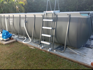 Intex 26364 7.32*3.66*1.32m hình chữ nhật gia đình trẻ em Người lớn nước ngoài trời vui vẻ trên mặt đất thép khung kim loại hồ bơi - Product Image 6