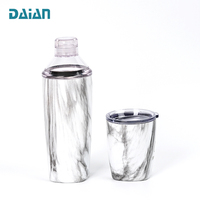 Shaker à cocktail en acier inoxydable de 20oz, élégant et léger, design en métal facile à transporter