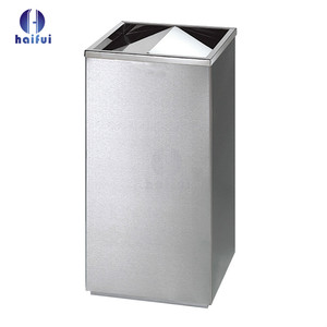 Hotel and Restaurant Lobby Use Stainless Steel <strong>Swing</strong> Lid Rubbish <strong>Bins</strong> - Product Image 4