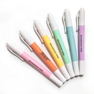 Juego de 6 Marcadores Fluorescentes de Doble Punta con Logotipo Personalizado, Colores Surtidos, Ecológicos, para Negocios, Escuela y Oficina - Product Image 3
