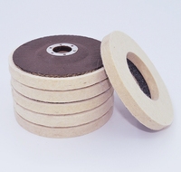 Disque à lamelles de polissage en feutre de laine de 125mm pour meuleuse d'angle Tampon de meule de polissage de pierre en métal 115mm Finition de surface de 4.5 pouces
