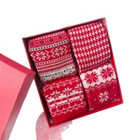 Coffret Cadeau Nouvel An 2026 pour Femme – Chaussettes Mi-Mollet en Coton Pur à Double Aiguille, Motif Argyle, Épaisseur Moyenne, Thème Zodiaque Cheval