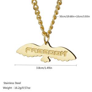 Collar con Colgante de Águila y <span class=keywords><strong>Paloma</strong></span> de Acero Inoxidable, Joyería de Moda Unisex, Cadena Larga Estilo Hip Hop, Resistente al Agua, Ideal para Regalo - Product Image 2