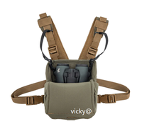 Harnais de poitrine tactique de voyage personnalisé couleur orange, pour jumelles, réglable, étanche, avec pochette pour interphone