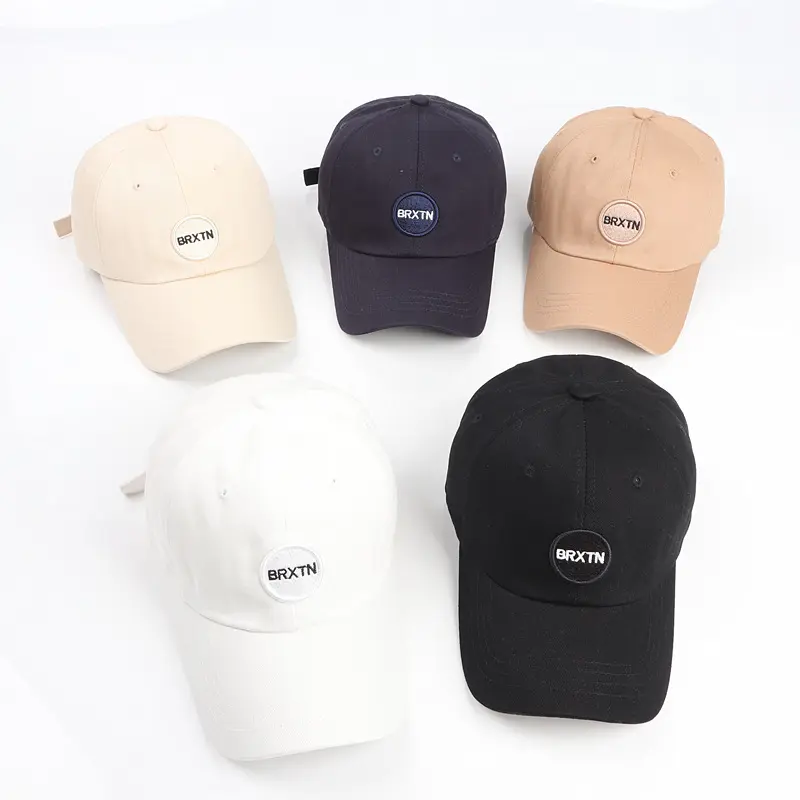 Solid Color twill plain soft top 3d embroidery sports cap Dad hats cotton adjustable blank custom unstructured baseball cap