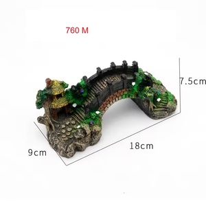 Paisaje decoración puente acuario pecera puente Artificial resina equipo accesorios ornamento cueva acuática mascota pez - Product Image 4