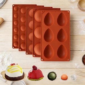 Molde de Silicona para Decoración de Pasteles en Forma de Media Esfera 3D, Molde para Pastel de Mousse Semicircular - Product Image 1