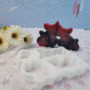 Moldes de fundición de resina hechos a mano para adornos decorativos DIY estilo Ins herramientas de escritorio de silicona molde de Papá Noel - Product Image 2