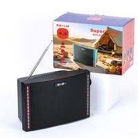 Haut-parleur portable sans fil L49 à énergie solaire pour 5.3 enceintes avec LED RGB, FM, Super Bass, pour fêtes en extérieur et DJ