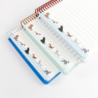 Carnet spirale A4/A5S « Moments de guérison du chien mignon » 100 feuilles, couverture rigide en cuir – Cadeau personnalisé avec logo pour fournitures de bureau/école