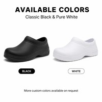 Mules de chef imperméables, résistantes à l'huile, antidérapantes, à talon ouvert, à enfiler, en EVA multicouche, semelle antidérapante, chaussures de sécurité pour restaurant et cuisine