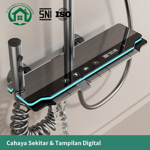 Juego de Ducha de Aluminio Pano.V con Pantalla LED Digital y Control de Temperatura, Conjunto de Artículos Sanitarios Mejorados para Baños Modernos - Product Image 3