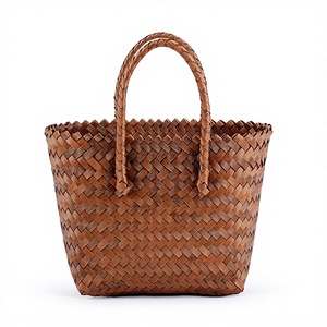 Bolsa de Compras Tejida de PVC con Diseño Geométrico, Nueva Colección de Verano, Gran Capacidad, para Uso Diario en el Supermercado, Tanjing - Product Image 1