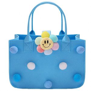 Bolsa de Mano de Fieltro para Mujer, Promocional, Duradera, Reutilizable, con Logotipo Personalizado, Ecológica, Informal, de Gran Capacidad, Bolsa de Compras de Lana - Product Image 3